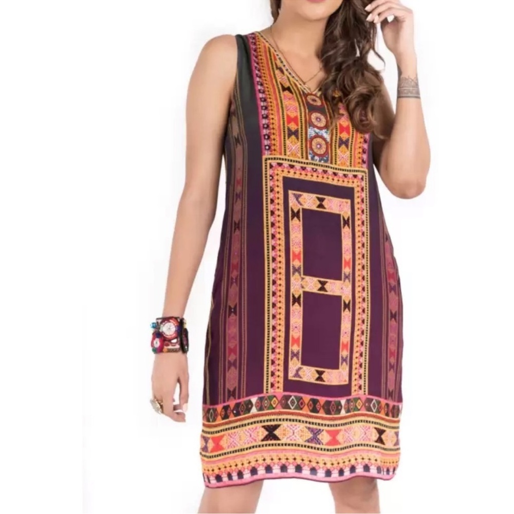 Anthropologie Purple Rayon Dress